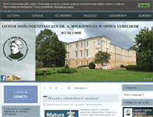 Tablet Screenshot of liceumopolelub.pl
